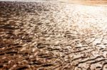 Surface Of Beach With Morning Light Stock Photo