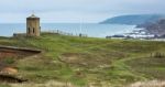 Compass Tower On The Cliff Top At Bude Stock Photo