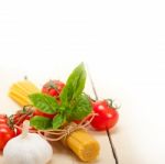 Italian Basic Pasta Ingredients Stock Photo