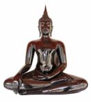 Black Buddha Statue Isolated On White Background Stock Photo