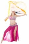 Beautiful Exotic Belly Dancer Woman Stock Photo