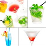 Cocktails Collage Stock Photo