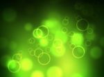 Green Glow Shows Bokeh Lights And Backdrop Stock Photo