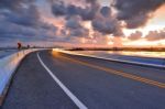 Road At Twilight Stock Photo