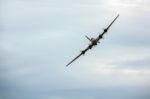 Memphis Belle Boeing B 17 Bomber Flying Over Shoreham Airfield Stock Photo