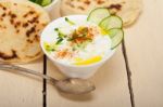 Arab Middle East Goat Yogurt And Cucumber Salad Stock Photo