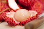 Fresh Rambutan Fruits Stock Photo