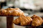 Served Breads Croissant Stock Photo