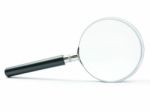 Magnifying Glass On White Stock Photo