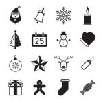 Christmas Icon Set  Illustration Stock Photo