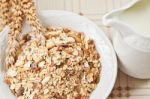 Bowl Of Muesli For Breakfast Stock Photo