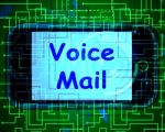 Voice Mail On Phone Shows Talk To Leave Messages Stock Photo