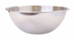 Side Stainless Steel Mixing Bowl On White Background Stock Photo