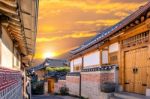 Bukchon Hanok Village,traditional Korean Style Architecture In Seoul,korea Stock Photo