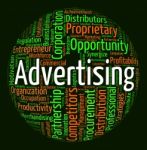 Advertising Word Means Wordcloud Words And Adverts Stock Photo