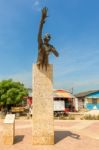 Benkos Bioho Monument In Main Square In San Basilio De Palenque Stock Photo