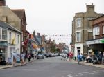 People Walking Around Southwold Town Centre Stock Photo