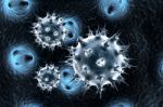 Virus 3d Image Stock Photo