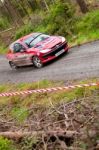 D. Cronin Driving Peugeot 206 Stock Photo