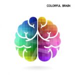 Creative Colorful Brain Stock Photo