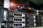 Storage Servers In Data Room Domestic Room Stock Photo