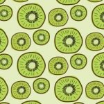 Kiwi Fruit Pattern Background Stock Photo