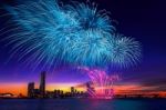 Seoul International Fireworks Festival In Korea Stock Photo