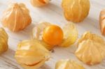 Cape Gooseberry Physalis Fruit Ground Cherry Organic Food Vegetabl Stock Photo