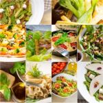 Healthy And Tasty Italian Food Collage Stock Photo