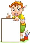 Boy Painting Stock Photo