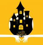 Happy Halloween Design Background Stock Photo