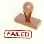 Failed Stamp Showing Reject Stock Photo