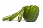 Green Bell Pepper Stock Photo