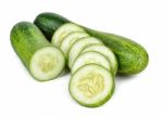 Cucumber Isolated On The White Background Stock Photo