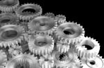 3d Rendering Gears Background Stock Photo