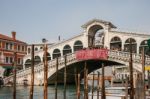 The Rialto Bridge In Venice Stock Photo