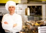 Portrait Of Confident Male Chef Stock Photo