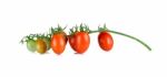 Fresh Cherry Tomatoes Isolated On White Background Stock Photo