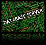 Database Server Indicating Computer Servers And Word Stock Photo