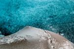 Crystal Ice Cave Near Jokulsarlon Stock Photo