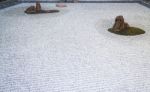 Zen Gardens Typically Contain Gravel And Bare Stones Stock Photo