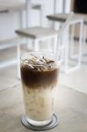 Iced Coffee With Soy Milk Stock Photo