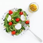 Salad With Passion Fruit Dressing Stock Photo