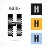 Creative H- Letter Icon Abstract Logo Design  Template Stock Photo