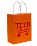 Shopping Bag With Cart Stock Photo