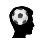 Football On The Brain Stock Photo