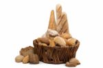 Fresh Assortment Of Baked Bread Varieties Stock Photo