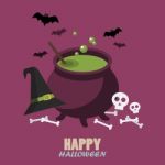 Happy Halloween Flat Style Stock Photo