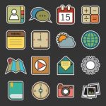 Application Icons Stock Photo