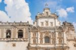 Catholic Church Called Iglesia De San Francisco In Antigua, Guat Stock Photo